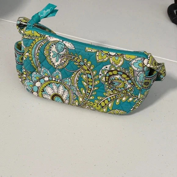 Vera Bradley Maggie Peacock Shoulder Bag Turquoise/Lime/Teal Paisley Print - Picture 6 of 8